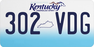 KY license plate 302VDG