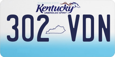 KY license plate 302VDN