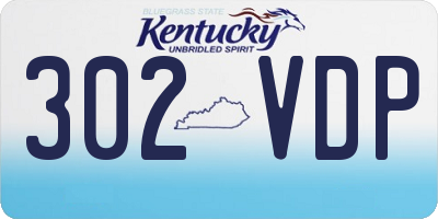 KY license plate 302VDP
