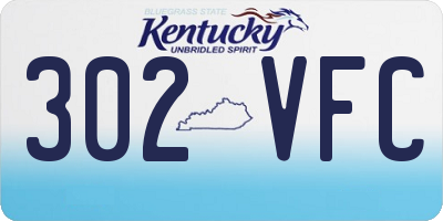 KY license plate 302VFC