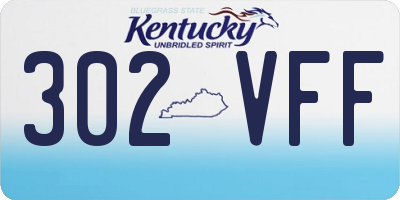 KY license plate 302VFF