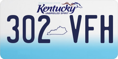 KY license plate 302VFH