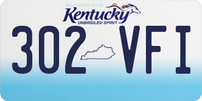 KY license plate 302VFI