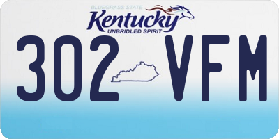 KY license plate 302VFM