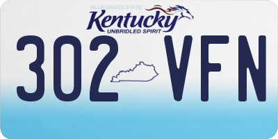 KY license plate 302VFN