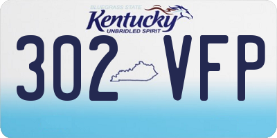 KY license plate 302VFP