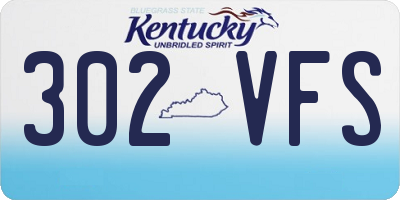 KY license plate 302VFS