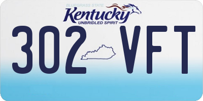 KY license plate 302VFT