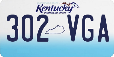 KY license plate 302VGA