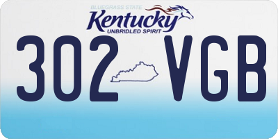 KY license plate 302VGB