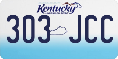 KY license plate 303JCC