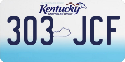 KY license plate 303JCF