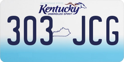 KY license plate 303JCG