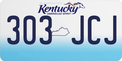 KY license plate 303JCJ