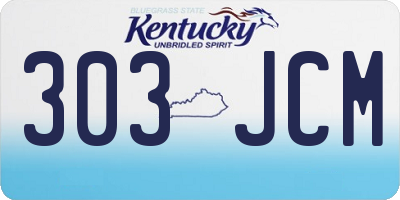 KY license plate 303JCM