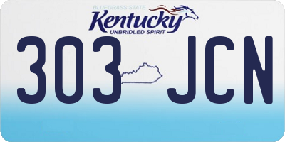 KY license plate 303JCN