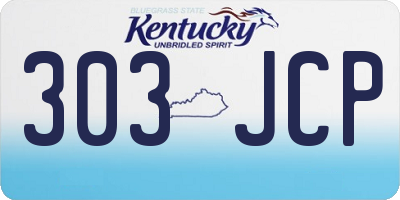 KY license plate 303JCP