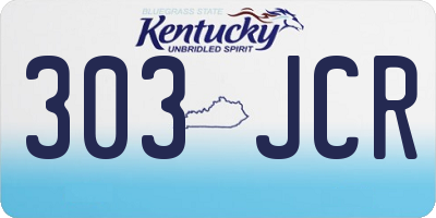 KY license plate 303JCR