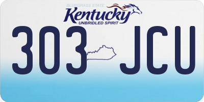 KY license plate 303JCU