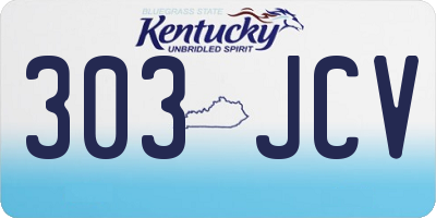 KY license plate 303JCV