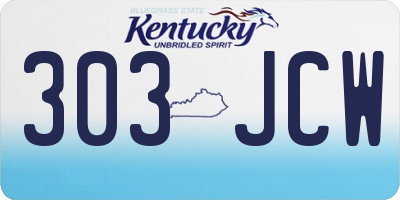 KY license plate 303JCW