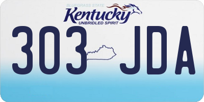 KY license plate 303JDA