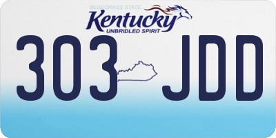 KY license plate 303JDD