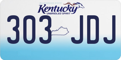 KY license plate 303JDJ