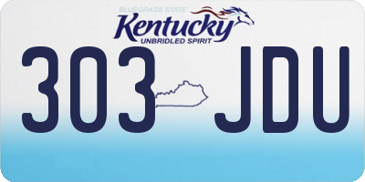 KY license plate 303JDU