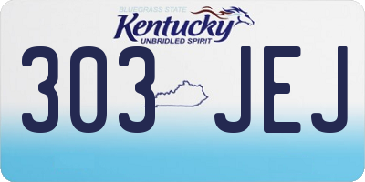 KY license plate 303JEJ