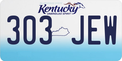 KY license plate 303JEW