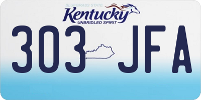KY license plate 303JFA