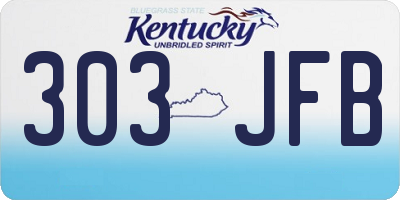 KY license plate 303JFB
