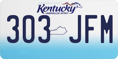 KY license plate 303JFM