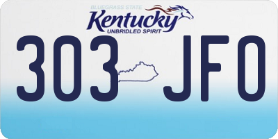 KY license plate 303JFO