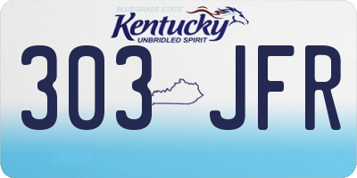 KY license plate 303JFR