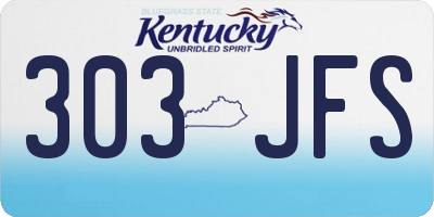 KY license plate 303JFS