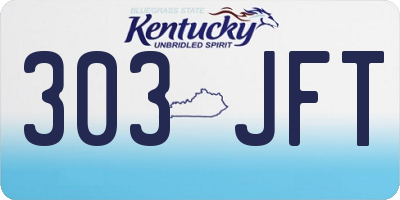 KY license plate 303JFT