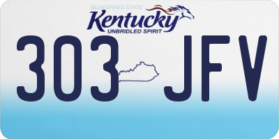 KY license plate 303JFV