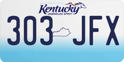 KY license plate 303JFX