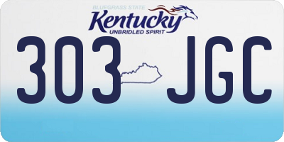 KY license plate 303JGC