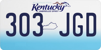 KY license plate 303JGD