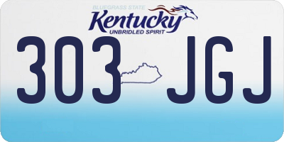 KY license plate 303JGJ