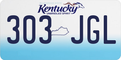 KY license plate 303JGL