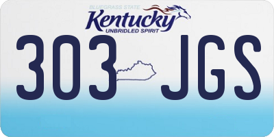 KY license plate 303JGS