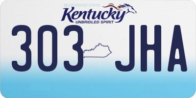 KY license plate 303JHA