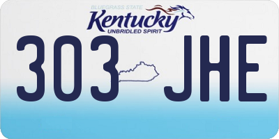 KY license plate 303JHE