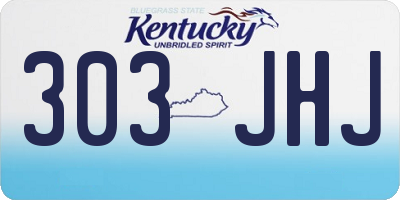 KY license plate 303JHJ