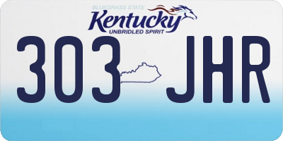 KY license plate 303JHR