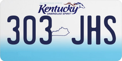 KY license plate 303JHS